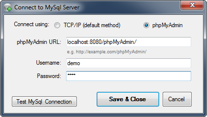 Connect Dialog