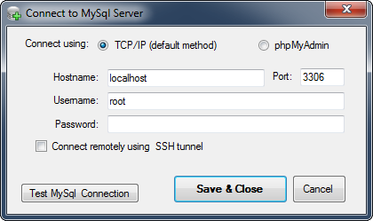 Connect Dialog